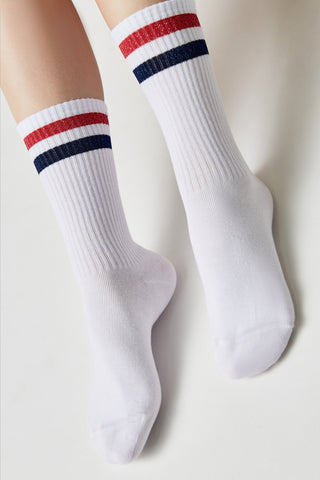 Conte Cotton Long Socks Active 157 - Lurex Stripes - By Baano