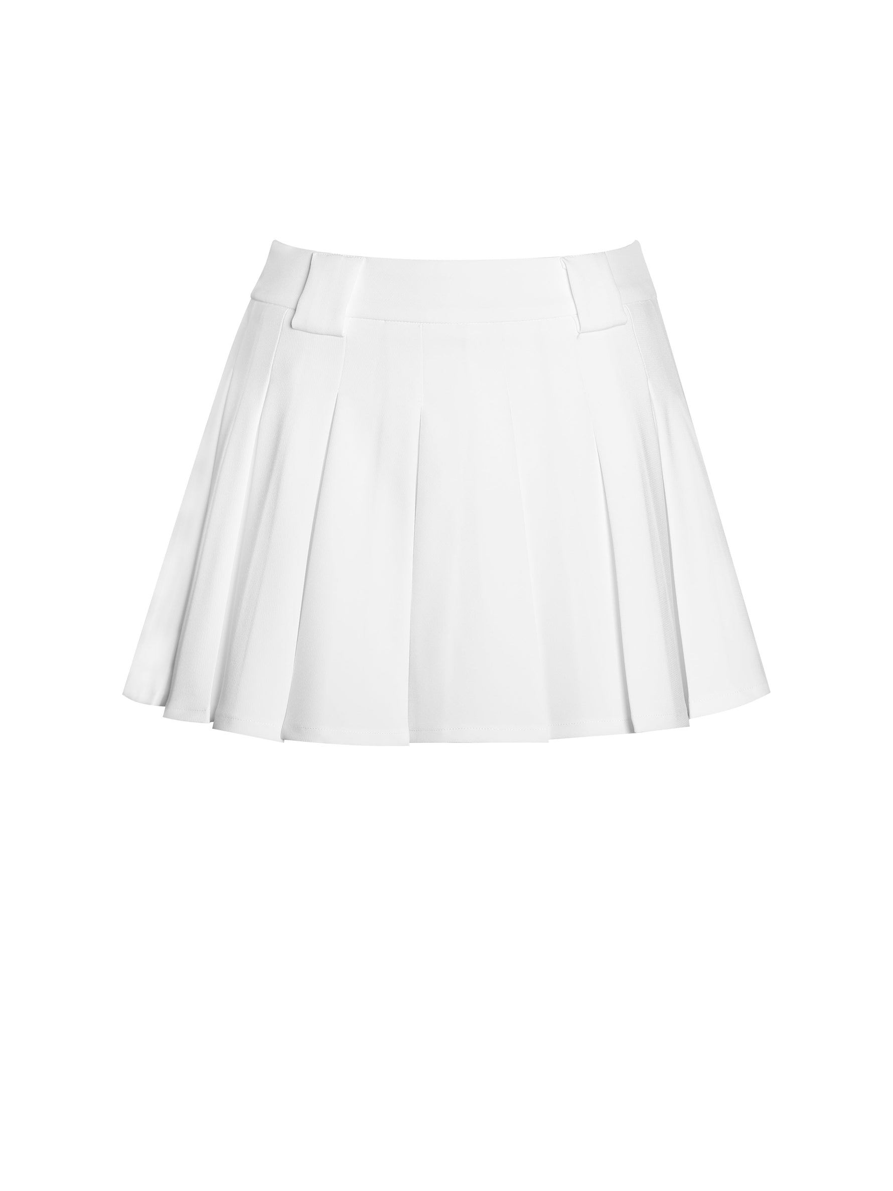 Oaklyn White Pleated Mini Skort Miss Circle