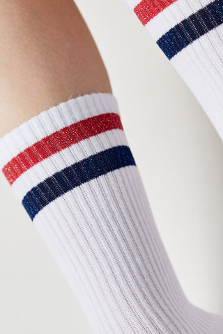 Conte Cotton Long Socks Active 157 - Lurex Stripes - By Baano