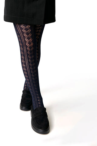 Conte-Kids Cotton Tights Miss 617 - Lace Pattern - By Baano