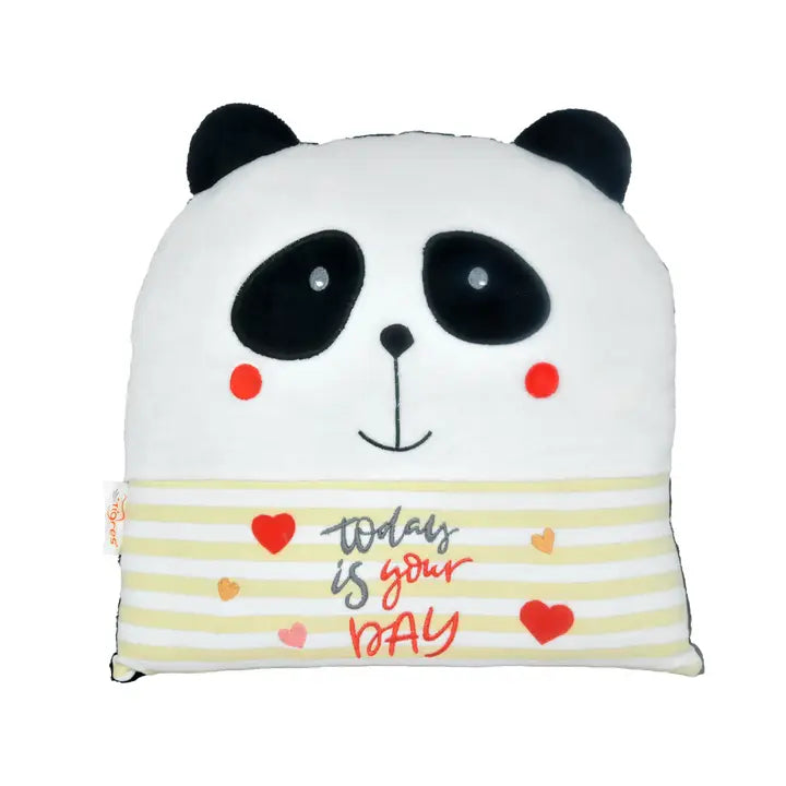 Panda "Today is Your Day", kid's pillow, by Tigres