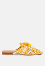 Mariana Woven Flat Mules With Tassels