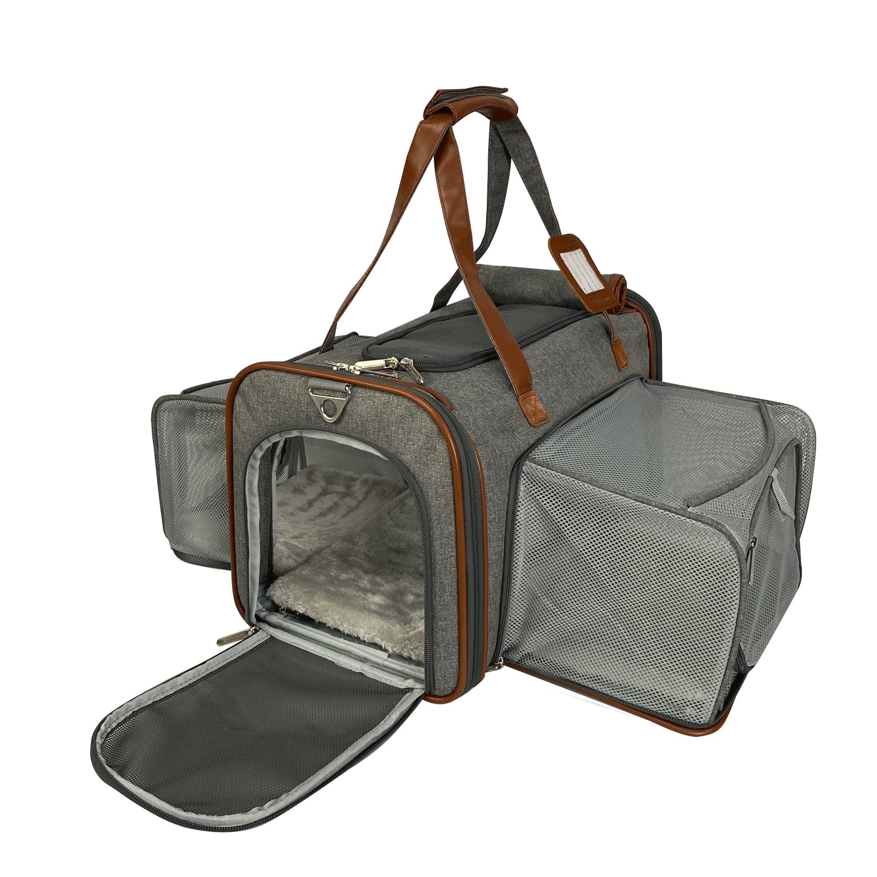 Mr. Peanut's Gold Series Standard Size Airline Compliant Double Expandable Pet Carrier - By Baano