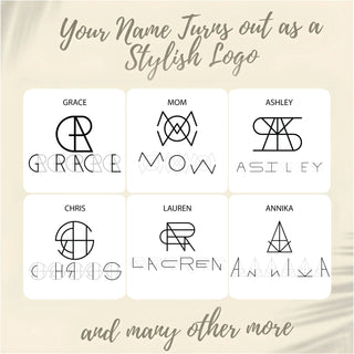 Name Logo Necklace - Sterling Silver