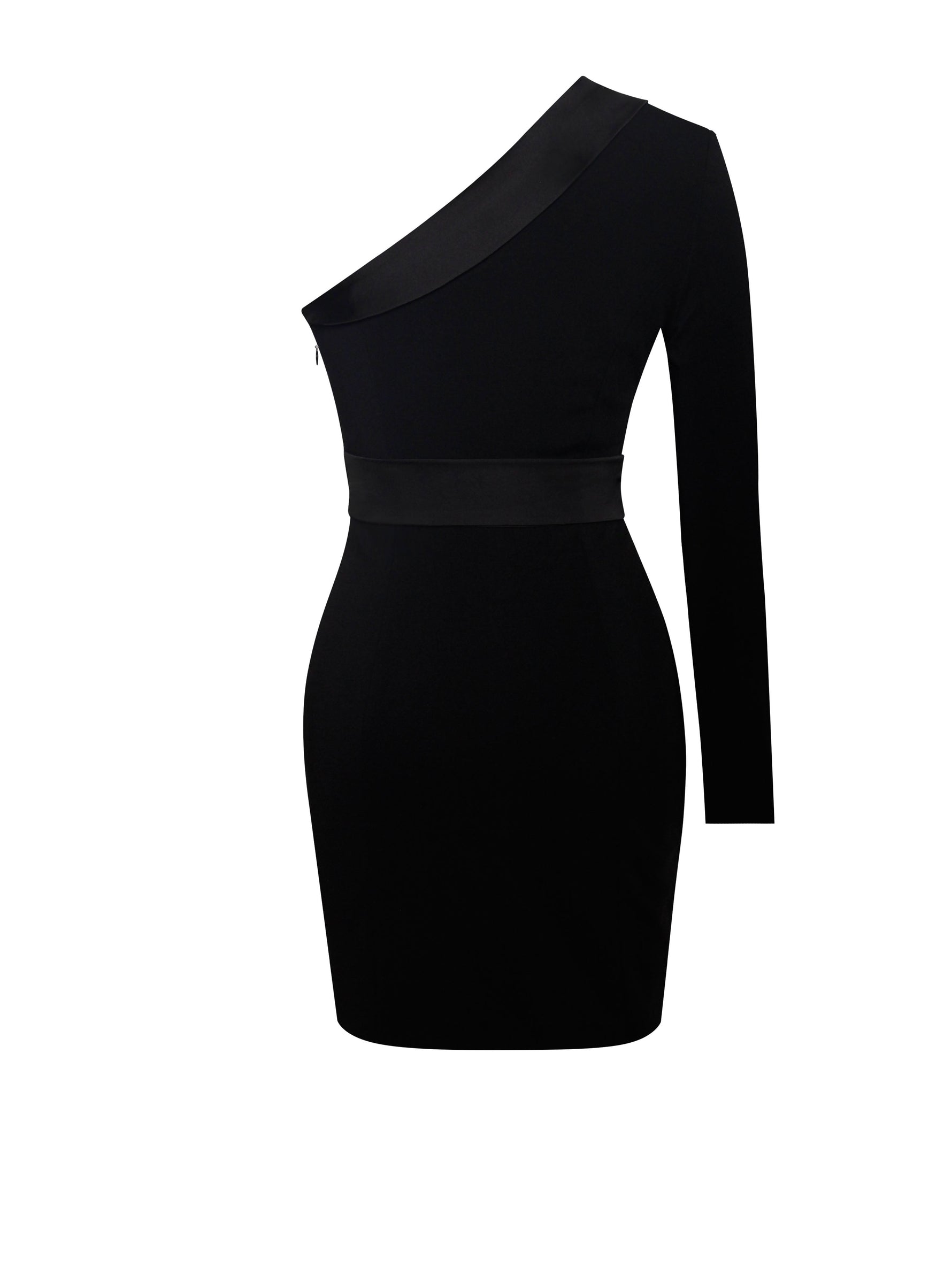 Silver Night Black Sequin Crepe Tuxedo Blazer Dress