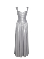 Palmer Silver Glitter Drop Waist Maxi Dress Miss Circle