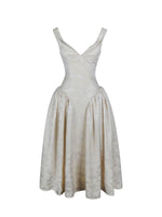 Chelsea Ivory Jacquard Ruched Bust Sweetheart Midi Dress Miss Circle