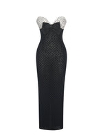 Faith Black and White Polka Dot Sweetheart Maxi Dress Miss Circle