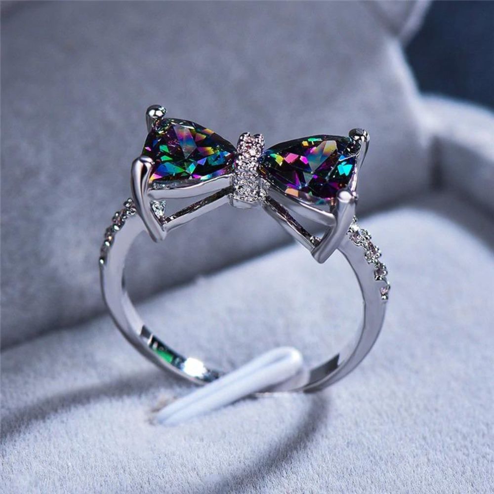 DEEP BLUE BOW RING