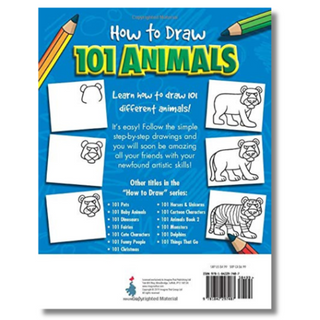 How to Draw 101 Animals (Spiral Bound) - By Baano