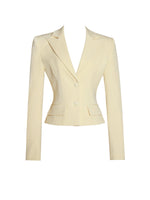 Quinne Butter Yellow Slim-fit Blazer Miss Circle