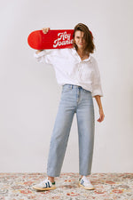 Queens Of Noise High Rise Barrel Jeans HJ026 [FINAL SALE] Hey Joanie