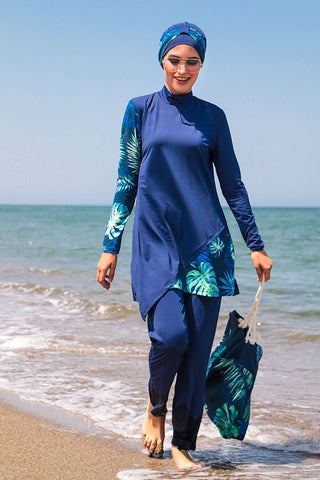 Lycra Navy Burkini Modest Swimwear M2125 - By Baano