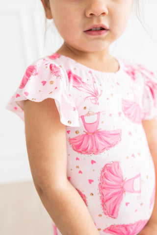 Pirouette S/S Flutter Sleeve Leotard - By Baano