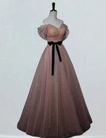 Off the shoulder pleated tulle prom gown plus size evening dress gown point tulle long tulle bridal gown