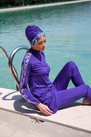 Lycra Navy Burkini Modest Swimwear M2228 - By Baano