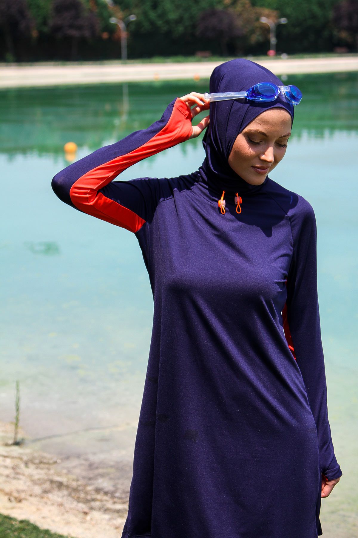 Lycra Navy Burkini Modest Swimwear M2231 - By Baano