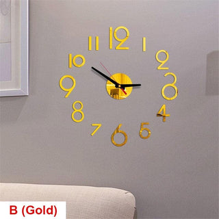 20 Inch Wall Clock Round Style Number Coffee Tea Cup Modern Large Silent Wall Stickers for Hall and Bedroom Home Decorations Arabic Numeral Wall Clocks Acrylic Mirror Stickers/Home Decor Design Acrylic Wall Clock Stickers Home Living Room Decoration Stevvex