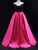 V neck long satin prom dress,woman evening party dress