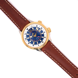 BAND - 16mm Oil Tan Leather Contrast Stitch