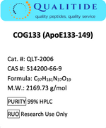 COG133, ApoE Mimetic Peptide