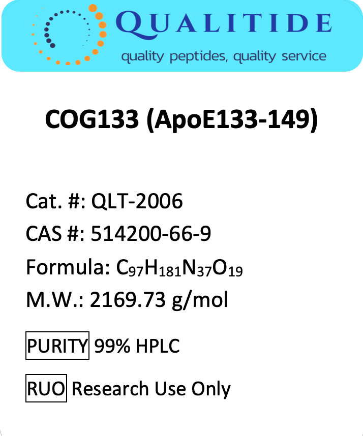 COG133, ApoE Mimetic Peptide