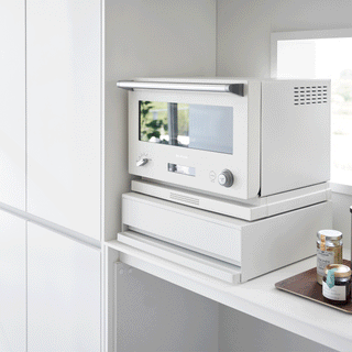 Countertop Drawer with Pull-Out Shelf - Steel - By Baano