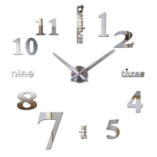 2021 Fashion 3D Big Size Wall Clock Mirror Sticker Large 3D Frameless Wall Clock Stickers Wall Decoration for Living Room Bedroom Office  Brief Living Decor Room Wall Clock Modern Design Silent Acrylic Stevvex