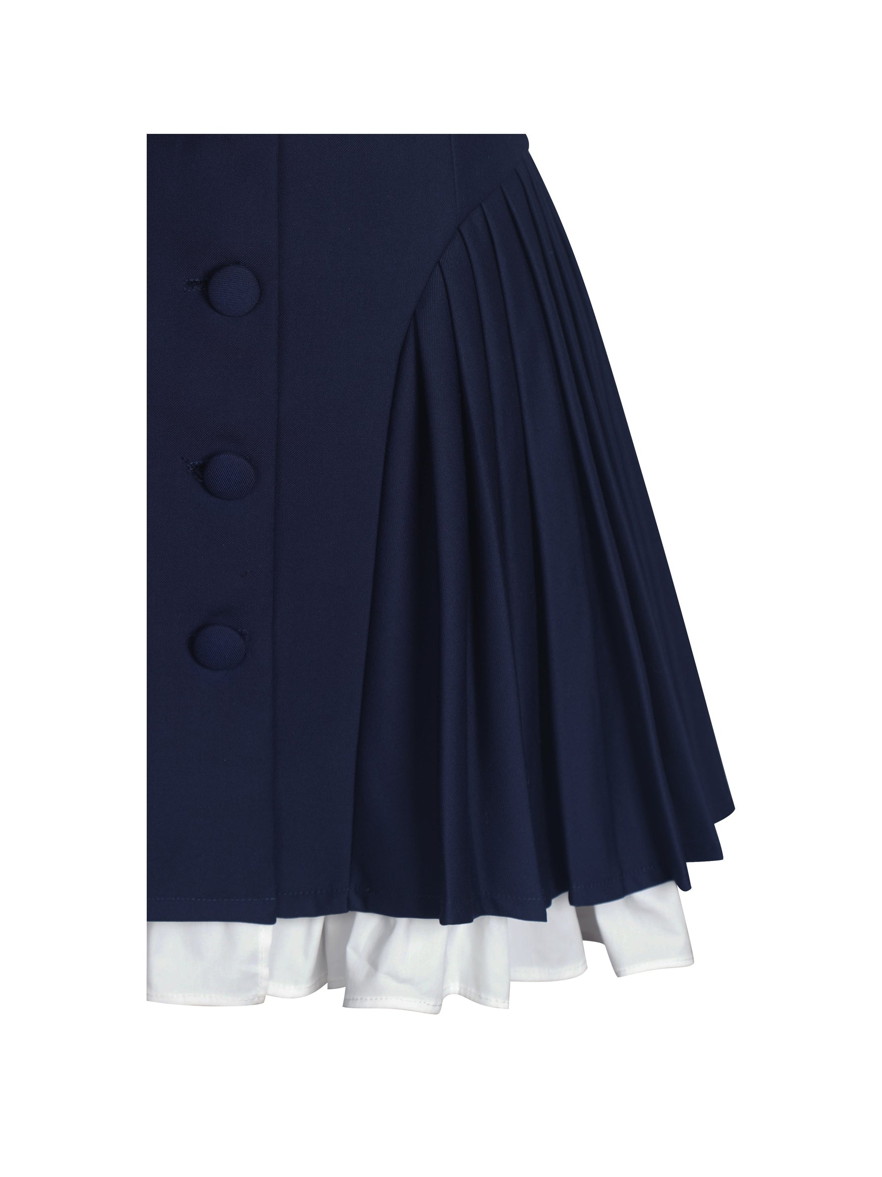 Calliope Navy Sailor Pleated Mini Dress Miss Circle