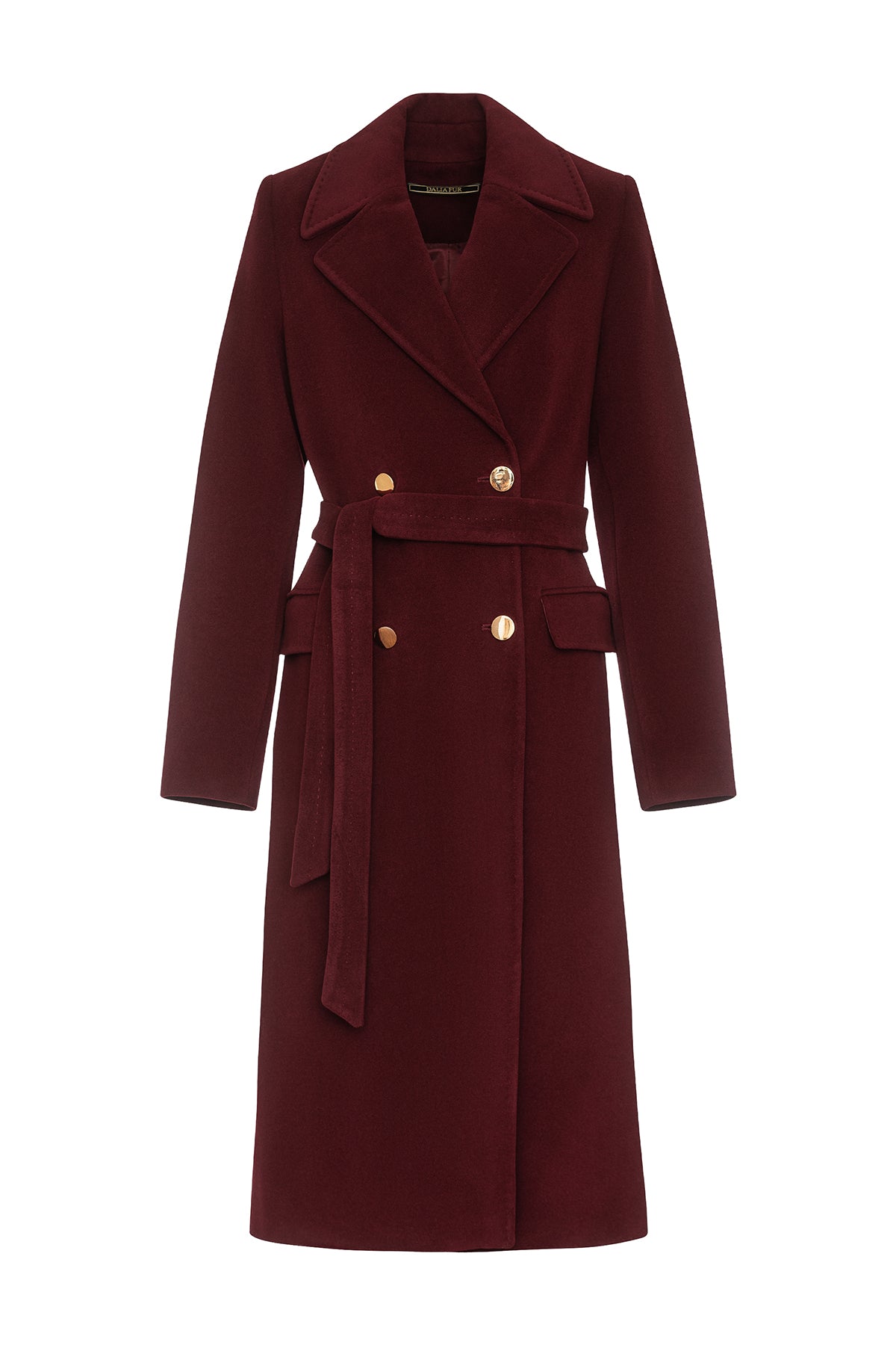 Denise Cashmere Blend Overcoat in Bordeaux