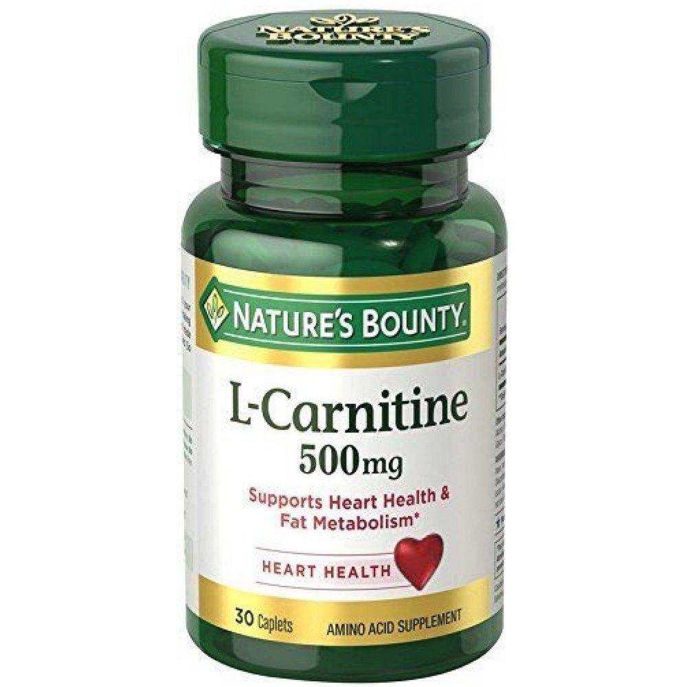Nature's Bounty L-Carnitine 500 Mg Dietary Supplement Tablets