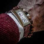 Men's 40x24 mm Gold Large Remote Sweep Leather Strap watch Peugeot Watches