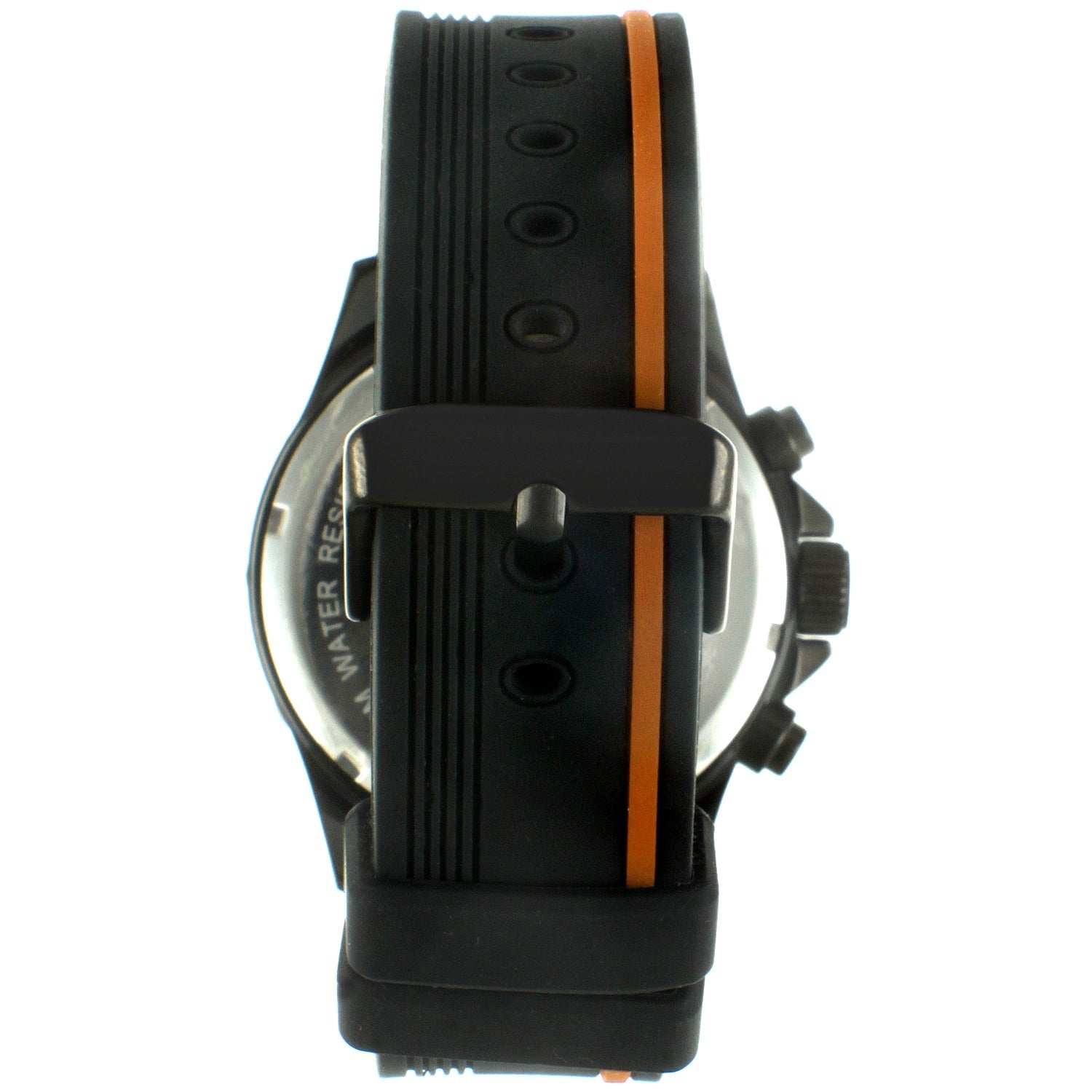 Men's 46mm Orange Multi-Function Sport Rubber Watch Peugeot Watches