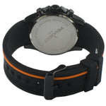 Men's 46mm Orange Multi-Function Sport Rubber Watch Peugeot Watches