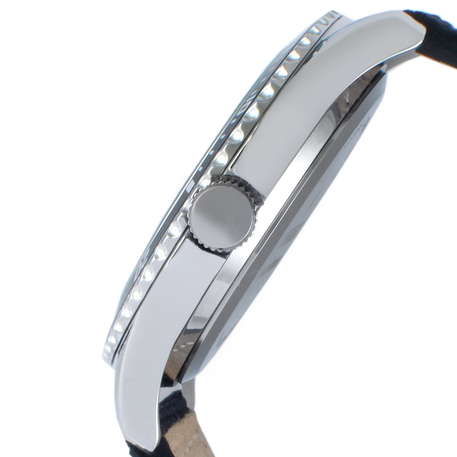 Men's 42mm Sport Bezel Watch with Blue Dial and Canvas Strap Peugeot Watches