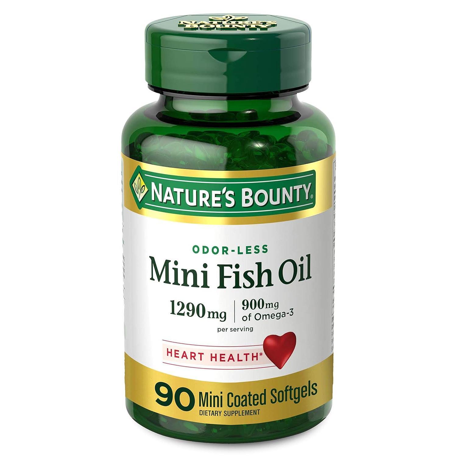 Nature's Bounty Fish Oil, Mini, 1290 Mg, Coated Softgels