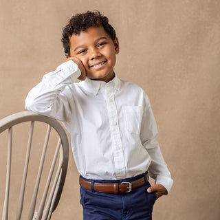 Stretch Poplin Organic Button Down Shirt - Baby - Glamourous Grace