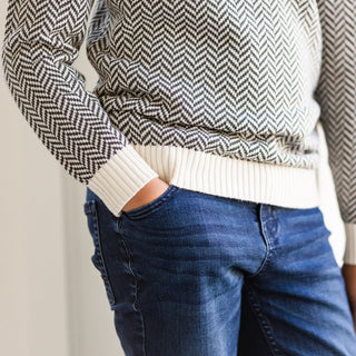 Crewneck Pullover Organic Sweater with Elbow Patches - Baby - Glamourous Grace