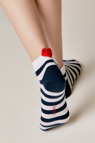 Cotton Ankle Socks Conte Active - Stripes 223 - By Baano
