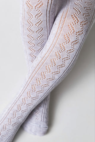 Conte-Kids Cotton Tights Miss 617 - Lace Pattern - By Baano