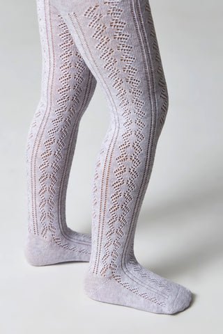 Conte-Kids Cotton Tights Miss 617 - Lace Pattern - By Baano