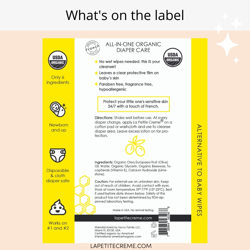 Organic French Diapering Lotion - Economy Refill - 20 oz - By Baano