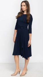 KMW Navy Side Tie Dress 2109