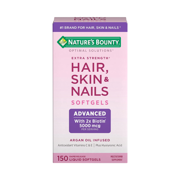 Nature's Bounty Optimal Solutions Hair, Skin & Nails, Extra Strength, Rapid Release Liquid Softgels