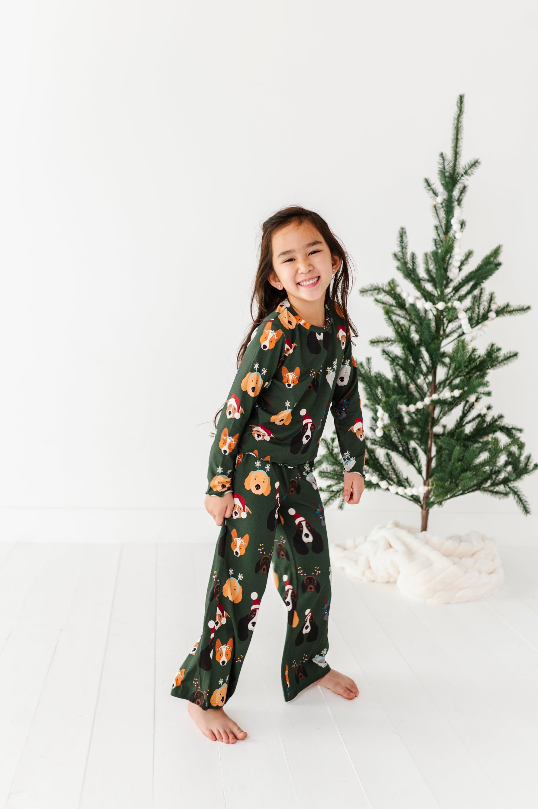 Christmas Doggies | GIRLS WIDE-LEG SET - By Baano