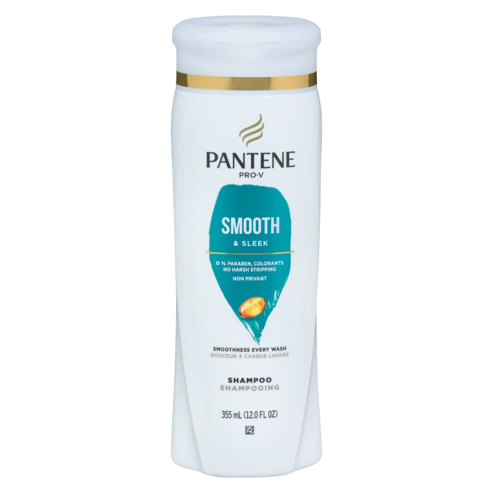 Pantene Smooth & Sleek 72 Hr Smoothness Shampoo 12 Fl Oz
