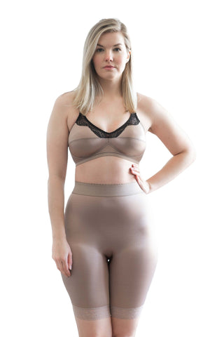 Style 518 | High Waist Light Shaping Bike Short | Satin 4-Way Stretch with Built-In Panty Rago Shapewear