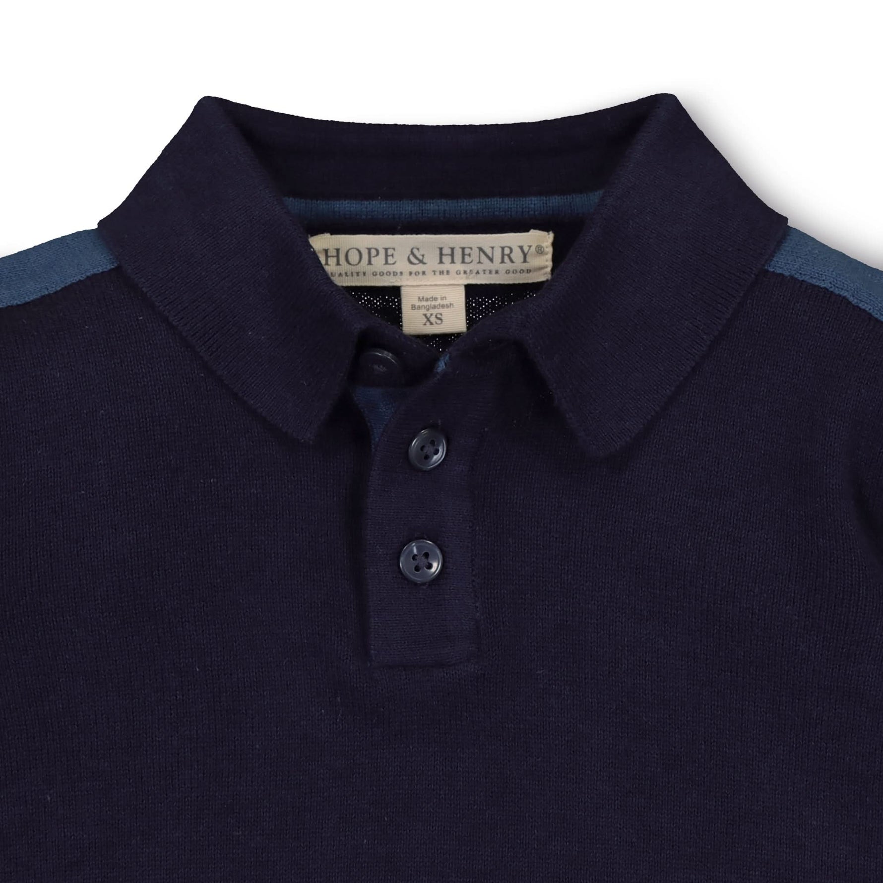 Long Sleeve Organic Sweater Polo - Baby - Glamourous Grace