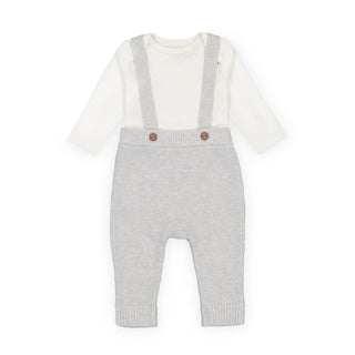 Organic Knit Bodysuit and Sweater Overall Set - By Baano