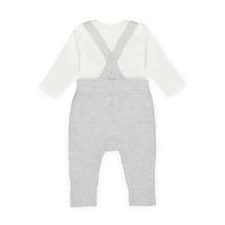 Organic Knit Bodysuit and Sweater Overall Set - By Baano